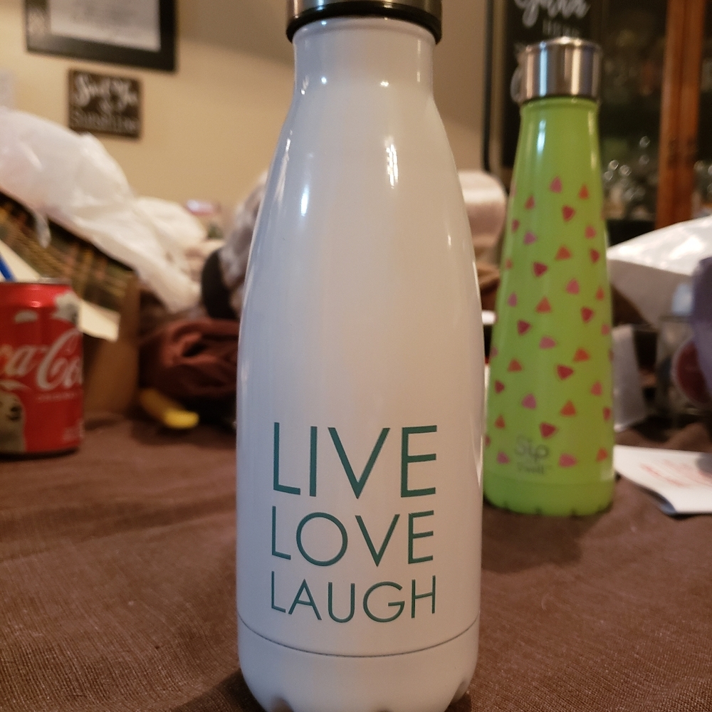 Live, love, laugh metal water bottle